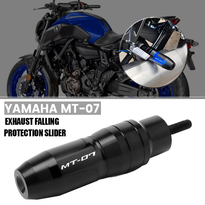 

For YAMAHA MT-07 MT07 MT 07 2014 2015 2016 2017 2018 Motorcycle CNC Frame Crash Pads Exhaust Sliders Crash Protector with logo