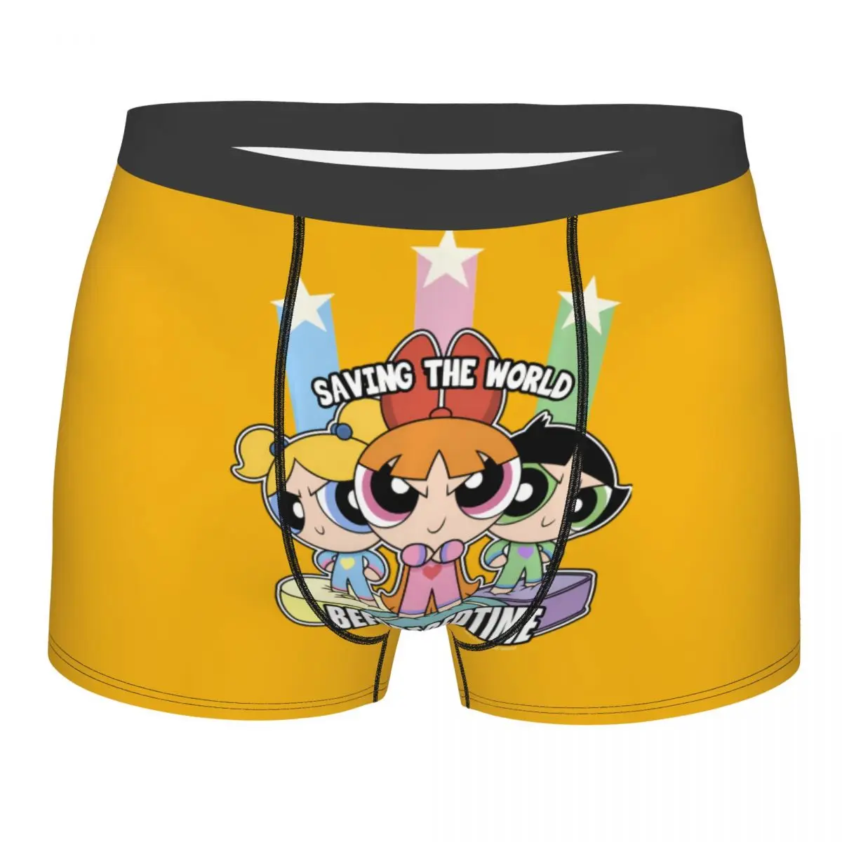 

Крутые трусы-боксеры с героями мультфильмов Powerpuff Girls, мужские дышащие трусы, нижнее белье