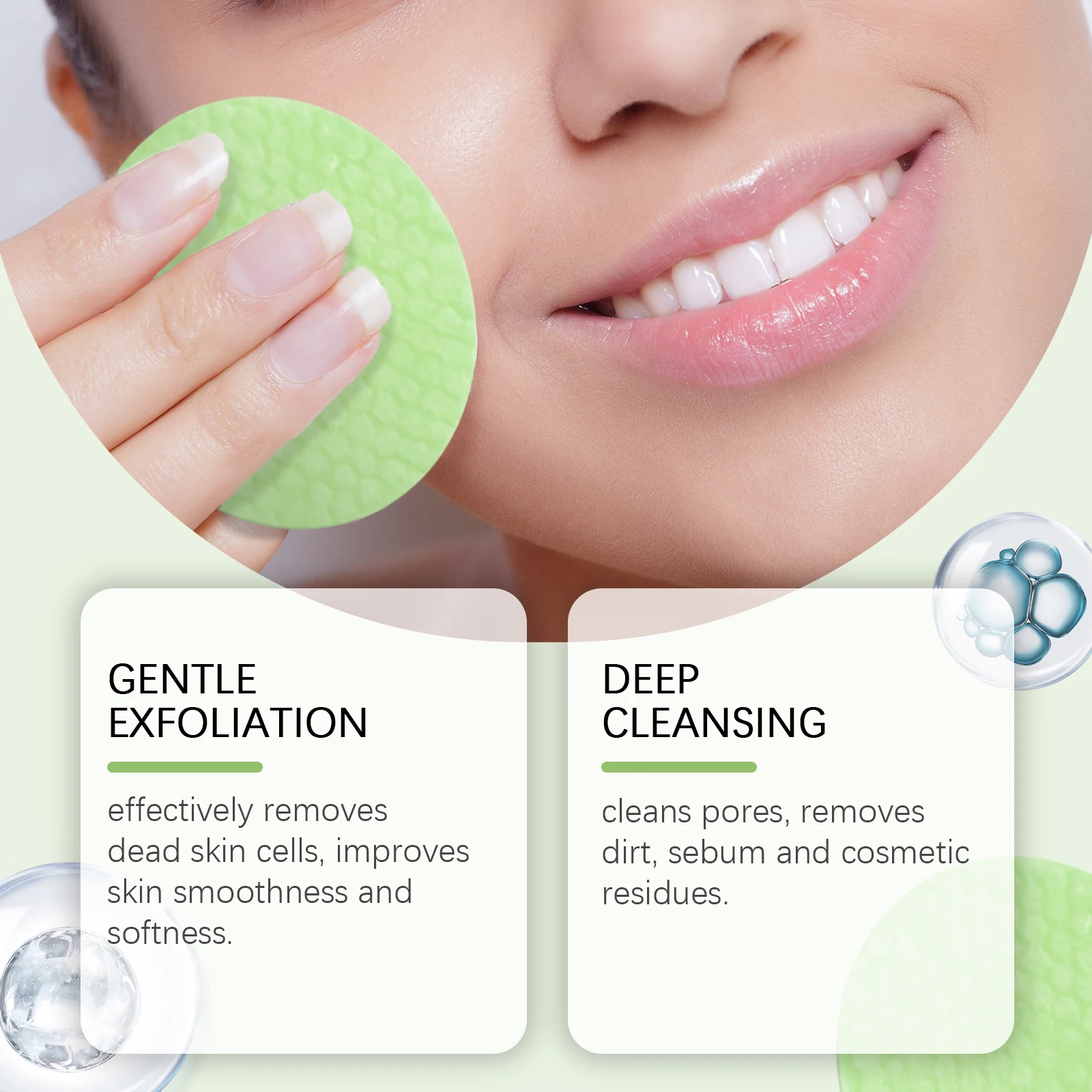 Hoygi Pore Care Reinigungspad beruhigt und erfrischt die Poren und spendet Feuchtigkeit und spendet Feuchtigkeit. Reinigungspad für die Haut