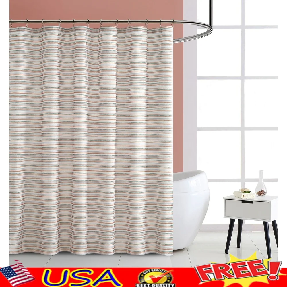 

13-компонентный комплект занавесок для душа из водостойкой ткани с 12 крючками-роллерами, быстросохнущая конструкция с принтом, идеальное использование в ванной комнате