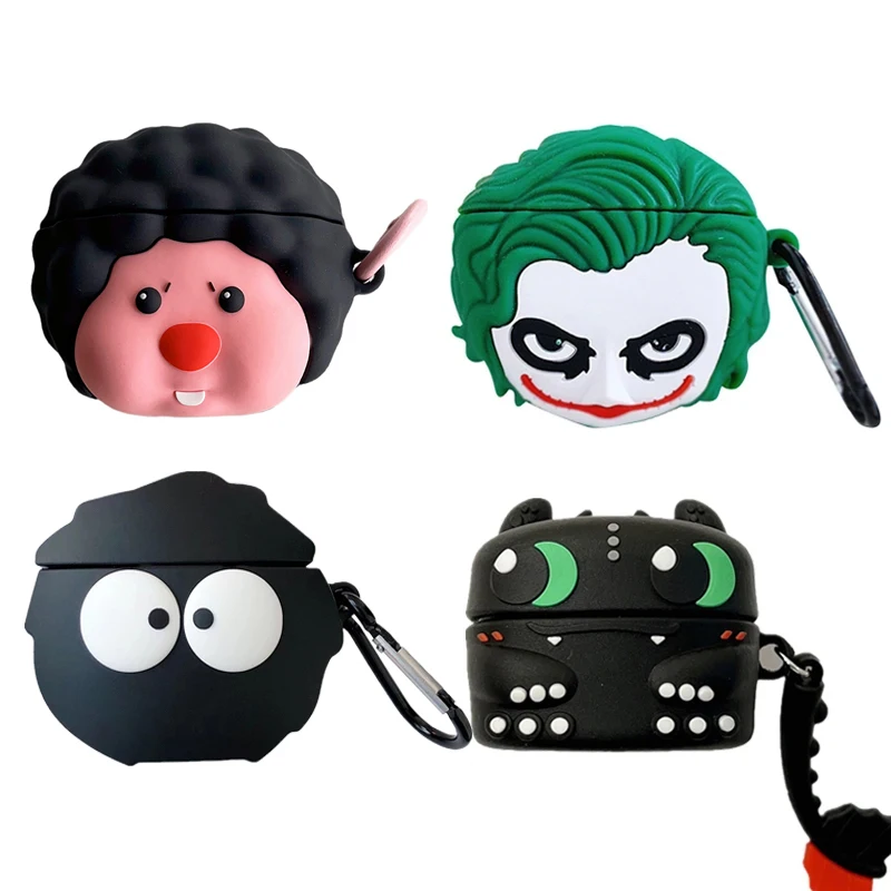 

Cartoon Bluetooth Earphone 3D Silicone Case For Airpods 1/2/3/Pro Protect Cover Cute Coal Loopy Headset Cases For Airpods Pro 2