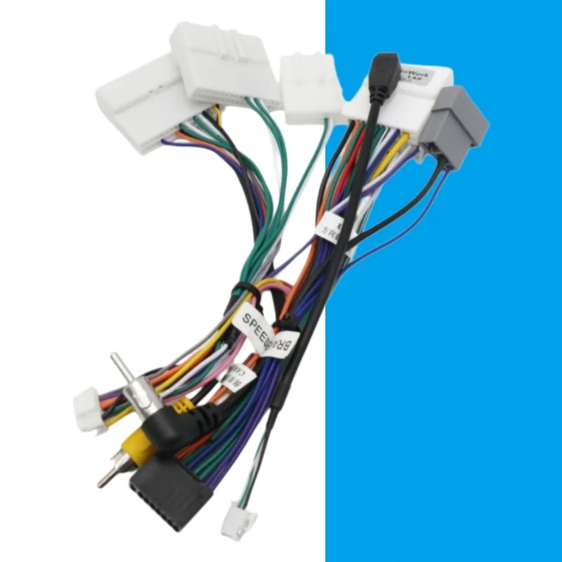 16 Pin Android Radio Wiring Harness with CANBUS Box RZ-DF02 For Nissan Versa X-Trail Qashqai Sylphy Teana Kicks