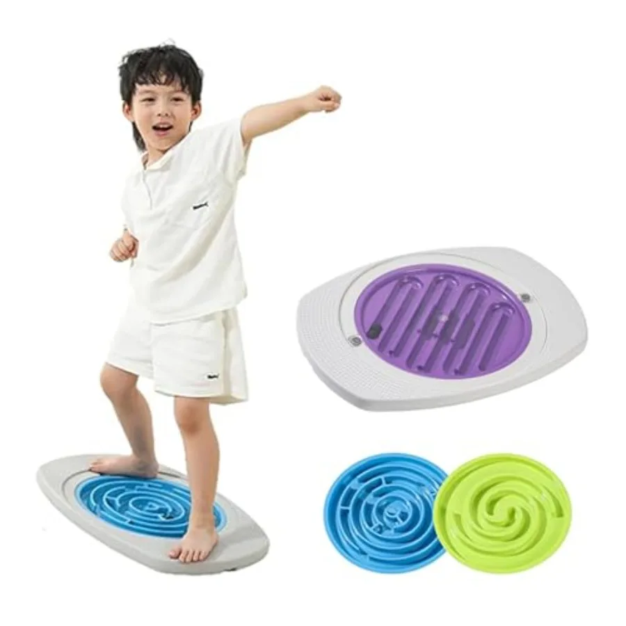 

Balance Board Maze for Sensory Integration Equipment Proprioceptive Toys in Blue with Non-Slip Surface for Core Strength and Co