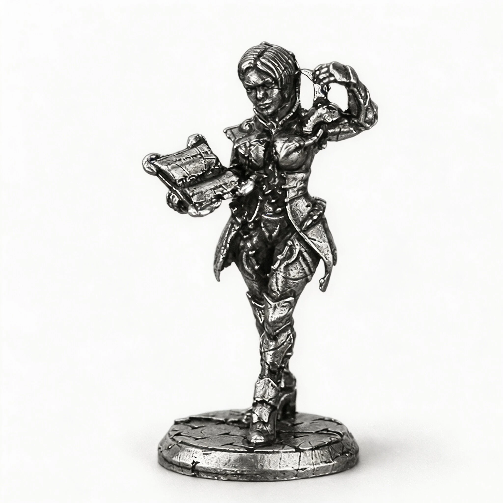 Metal Female Military Soldier Toys Board Game Pieces Miniature Ornament Car Interior Decor Action Figures