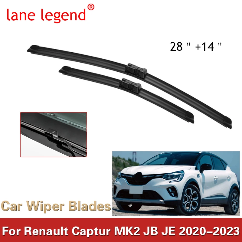 Car Wiper LHD Front Wiper Blades For Renault Captur MK2 JB JE 2020 - 2023 Windshield Windscreen Window Rain Brushes 28\