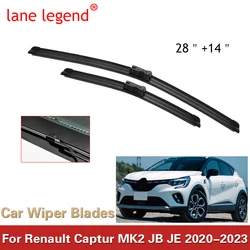 Car Wiper LHD Front Wiper Blades For Renault Captur MK2 JB JE 2020 - 2023 Windshield Windscreen Window Rain Brushes 28