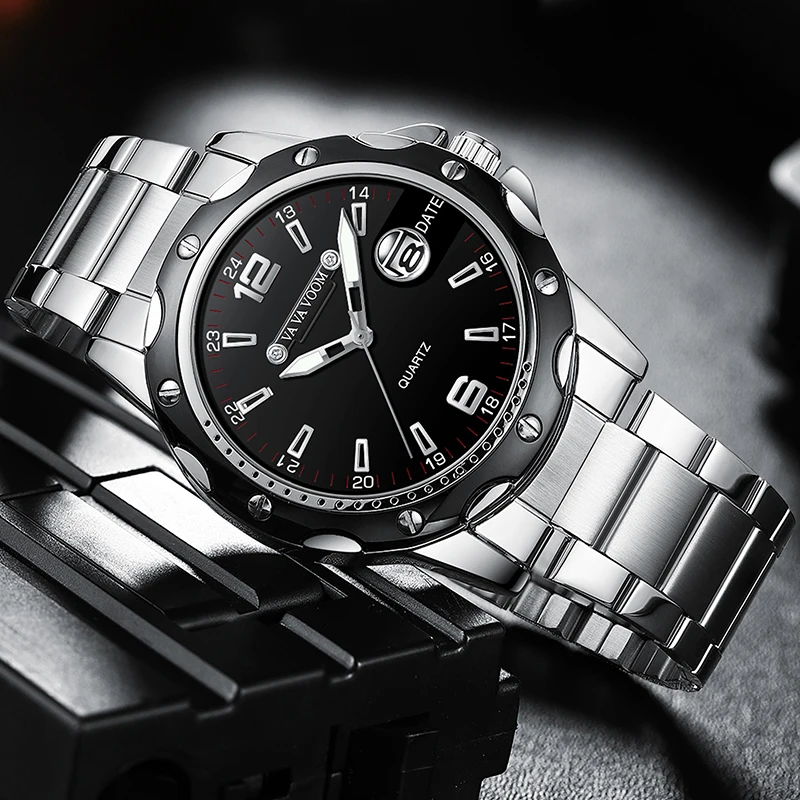

Fashion Simple Wrist Watches For Men Sport Waterproof Luxury Stainless Steel Male Quartz Watch Luminous Calendar Clock Business
