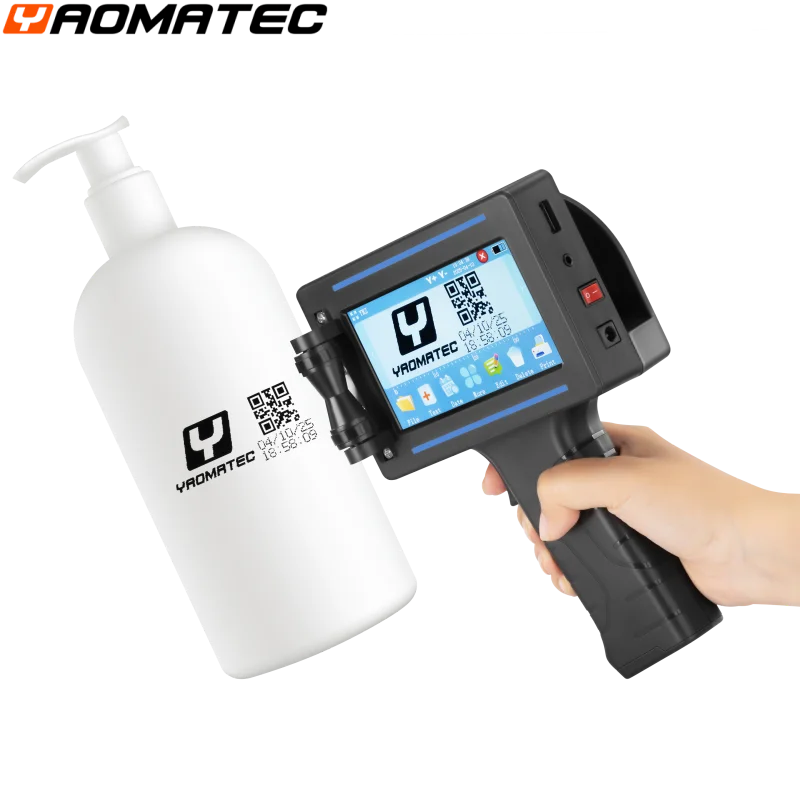 Yaomatec  30 language 12.7mm online date number logo expiry date label portable hand jet handheld new thermal inkjet printer