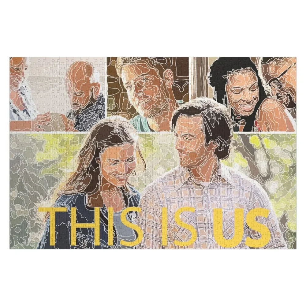 This is us - Cast - White outline Jigsaw Puzzle Custom Kids Toy Woodens For Adults Christmas Toys Puzzle