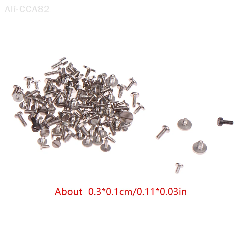 Kit Perbaikan Pergerakan Jam Tangan - 100 Buah Sekrup Campuran Presisi Mikro untuk Pembuat Jam
