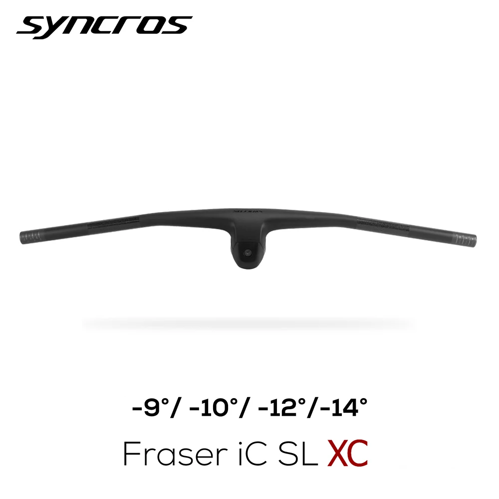 SYNCROS FRASER IC SL XC -9°/-10°/-12°/-14° Carbon Fiber Integrated Cockpit MTB Handlebar with Mount for SPARK Frame