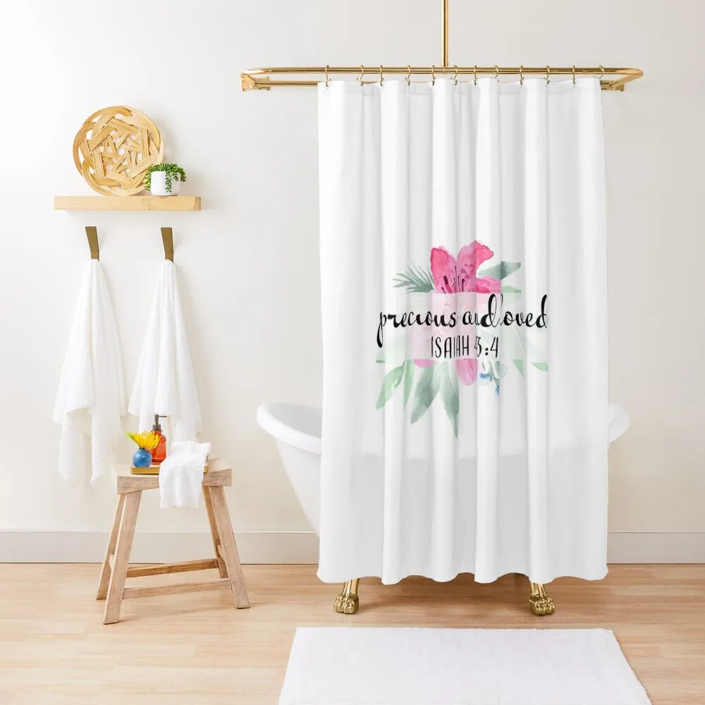 

Precious and loved watercolor christian Art Shower Curtain Bathroom Fabric Shower Set For Bathroom Curtain