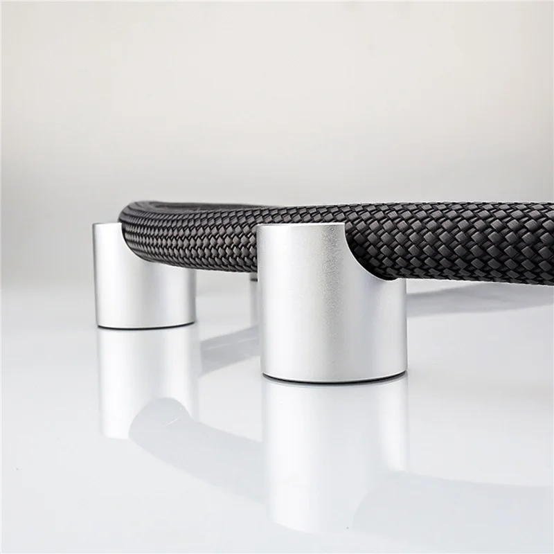 ABGI-8Pcs HIFI كابل حامل الداعم حامل دعم الإطار المضادة للصدمات القدم متعددة الوظائف كابل مكبر الصوت زائدة الوسادة الفضة