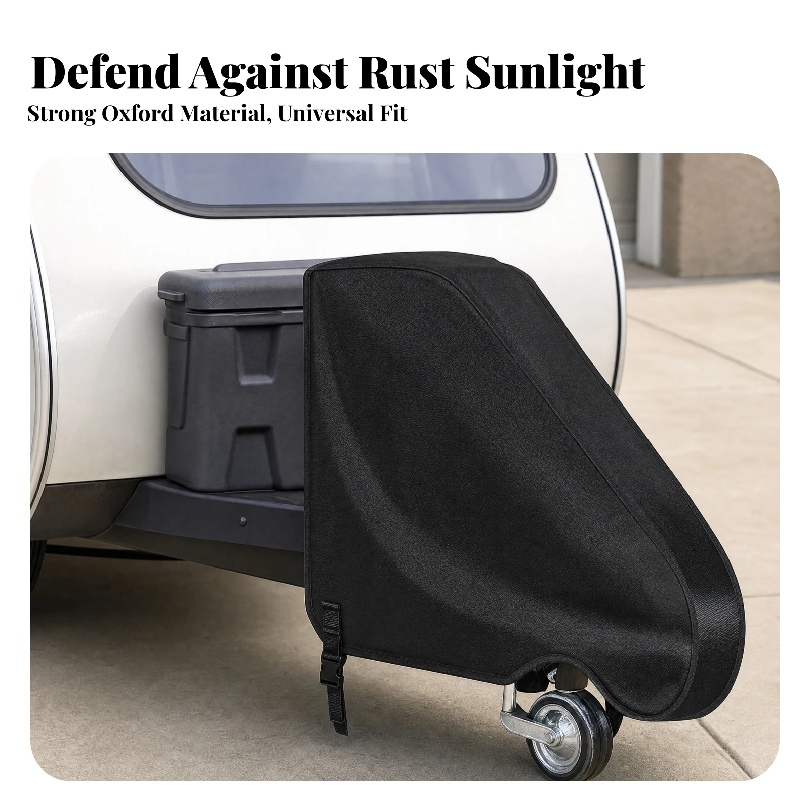 Trailer Hitch Cover with Fastening Straps Secure-Fit Fitted Tow Hitch Protector Drawbar Protective Cover Heavy Duty Waterproof