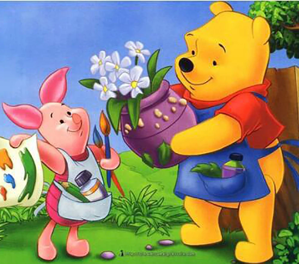 Disney Cartoon Winnie the Pooh 5D Diamond Painting Full Mosaic Embroidery Children's Kid Animal DIY Room Handmade Decor 2023