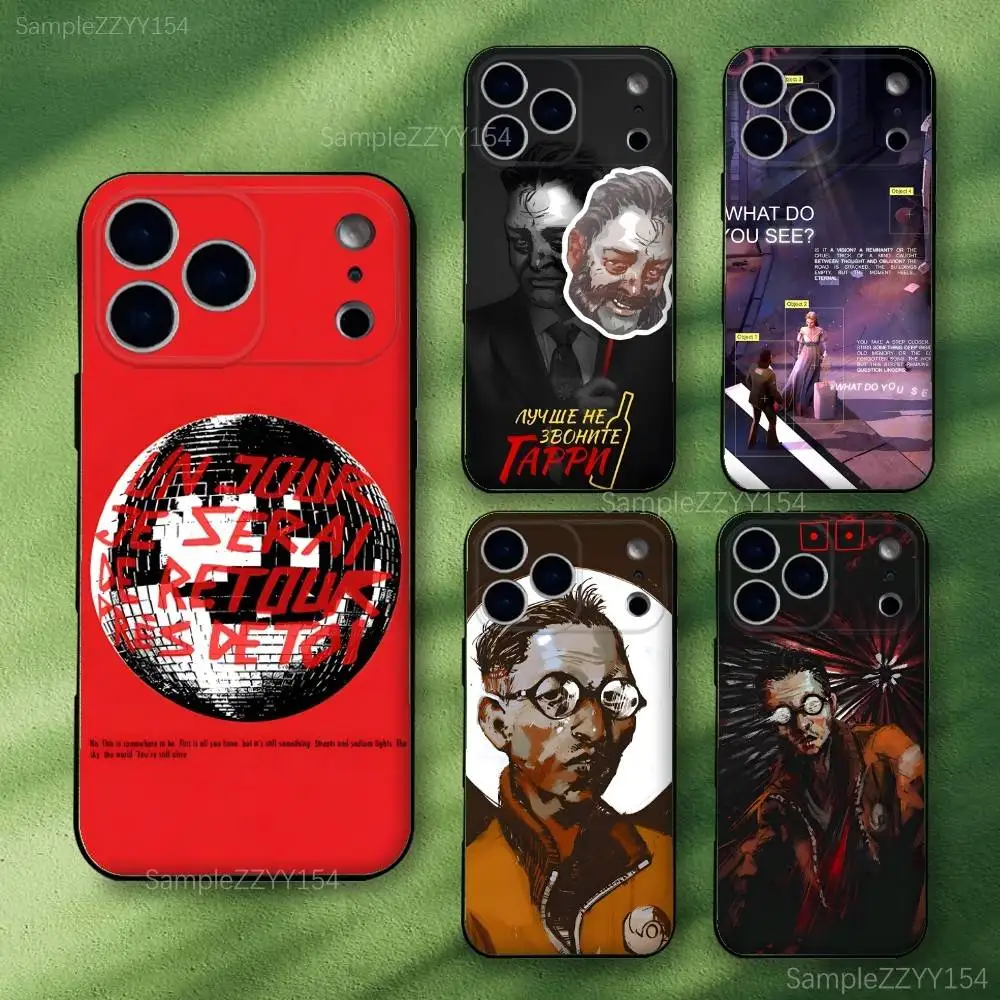 

Game Disco Elysium Phone Case For iPhone 17,16,15,14,13,12,Pro,Max,Plus,E,SE4,Air,Mini Black Soft Funda