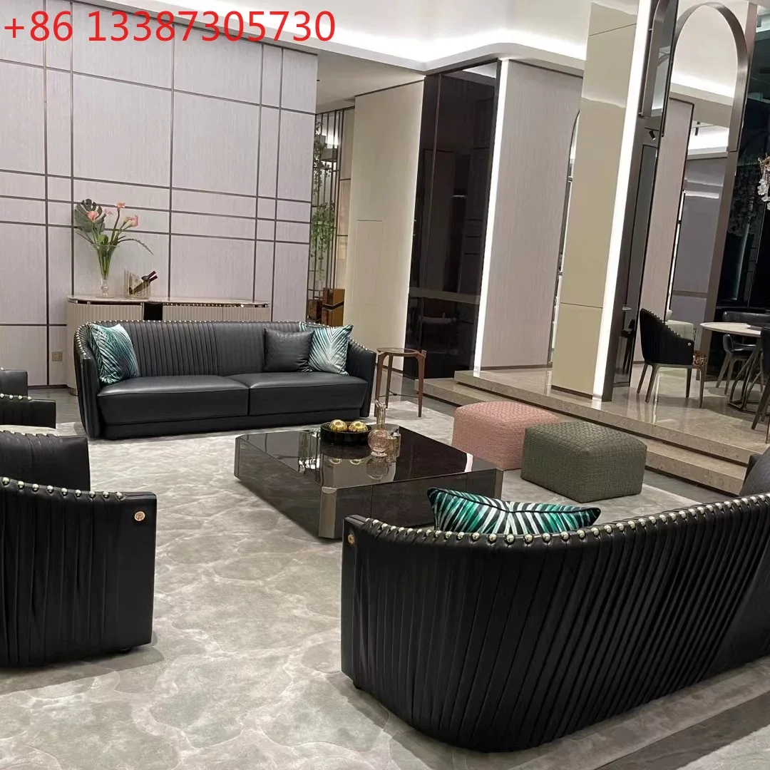 

Итальянский диван из ткани класса люкс для небольшой квартиры, трехместный диван для виллы, элитная мебель для гостиной.