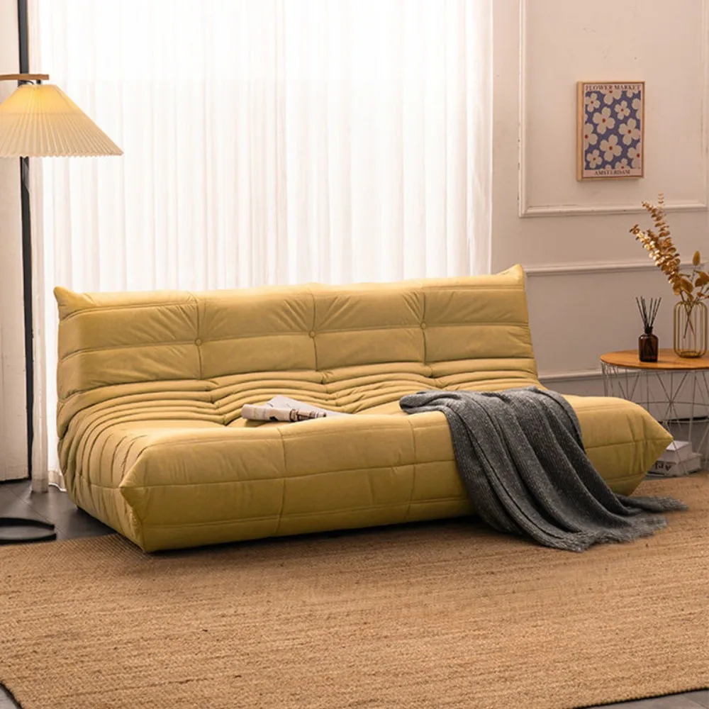 Two seat sofa Nordic luxury caterpillar sofa small apartment online celebrity living room fabric lazy three-person