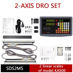 SINO 2 Axis DRO Kit Digital Readout SDS2MS KA35 KA300 KA500 Linear Scale Slim Ruler High Precision Optical Encoder Lathe Machine