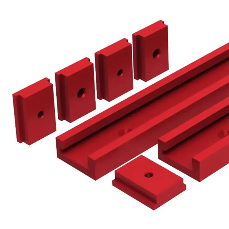 B62B 5Pcs Universal 30mm T Slider, T Track Nuts, M6, Aluminum Alloy, for Workbench Sawing Milling Table, DIY Woodworking Chute,
