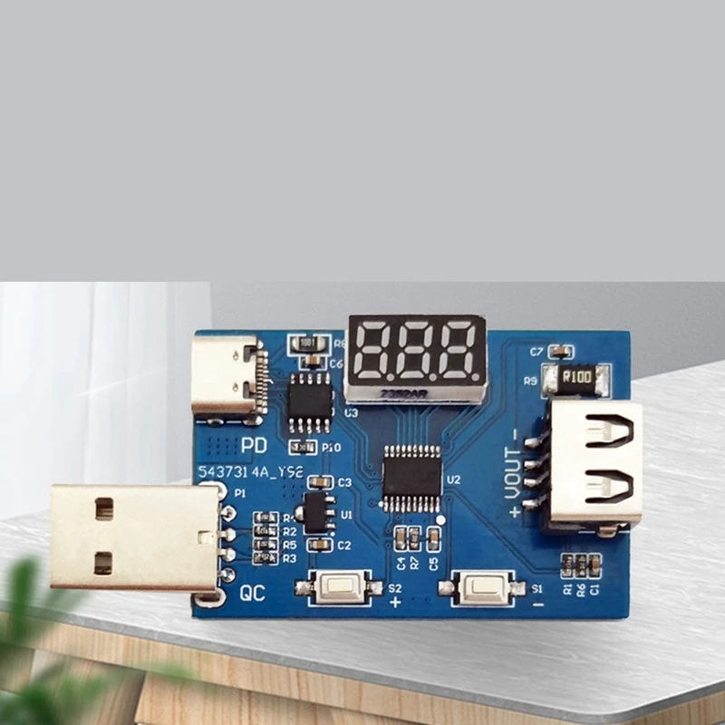 QC2.0 QC3.0 PD3.0 granatowy moduł wabika 3.6-20V regulowany wielofunkcyjny moduł starzejący się głowicy ładującej napięcie