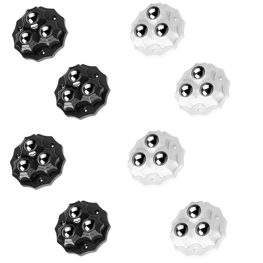 Pasta giratória para roda de rodízio, 4 unidades, para rotação de 360 graus, caixa de armazenamento, móveis, pasta giratória para rotação de 360 graus