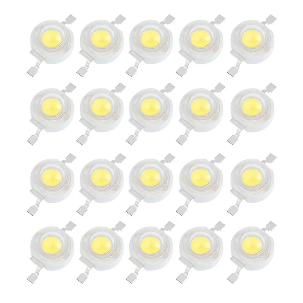 

50Pcs High Power 1W White LED Chip Lamp Beads Smd Cob Integration Light Source for Aquarium Fish Tank Landscape Decoration