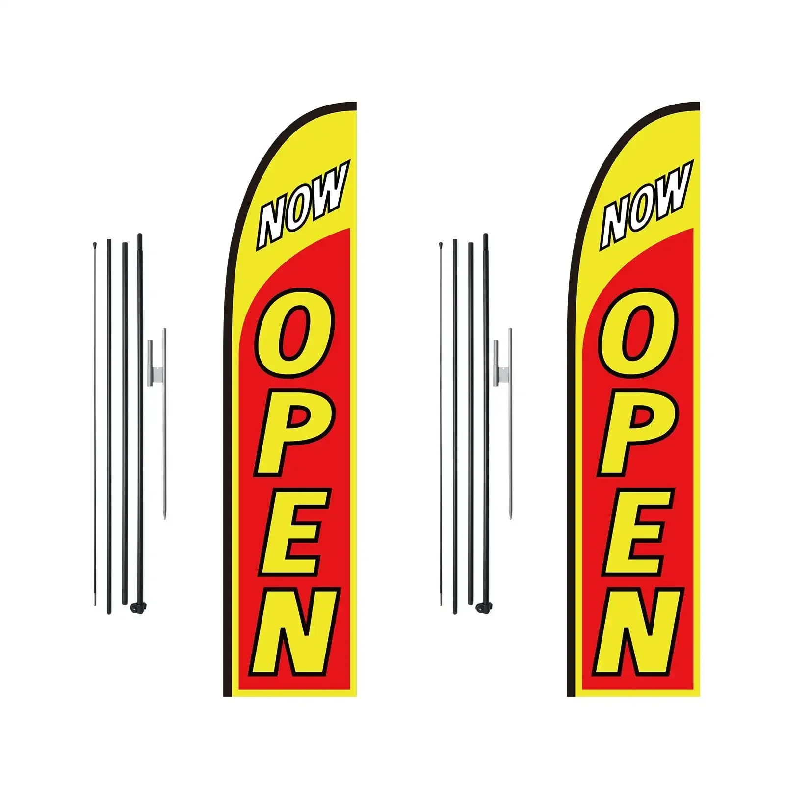 

Open Flags for Business Advertising Flags and Poles for Outside 16.3 FT