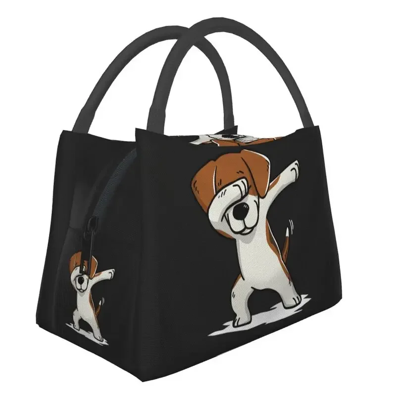 

Dabbing Beagle Thermal Insulated Lunch Bags Women Dog Resuable Container for Outdoor Picnic Storage Meal Food Box