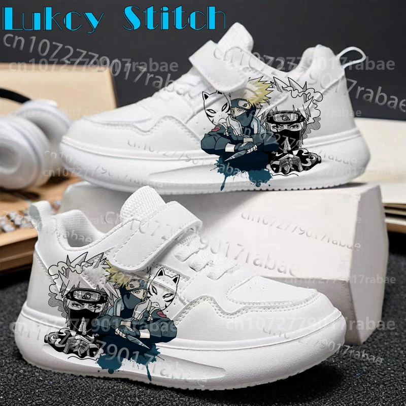 

NARUTO Hatake Kakashi Children's Lightweight Shoes Boys Thick Sole Slip Resistant Durable Arch Support Series White Shoes