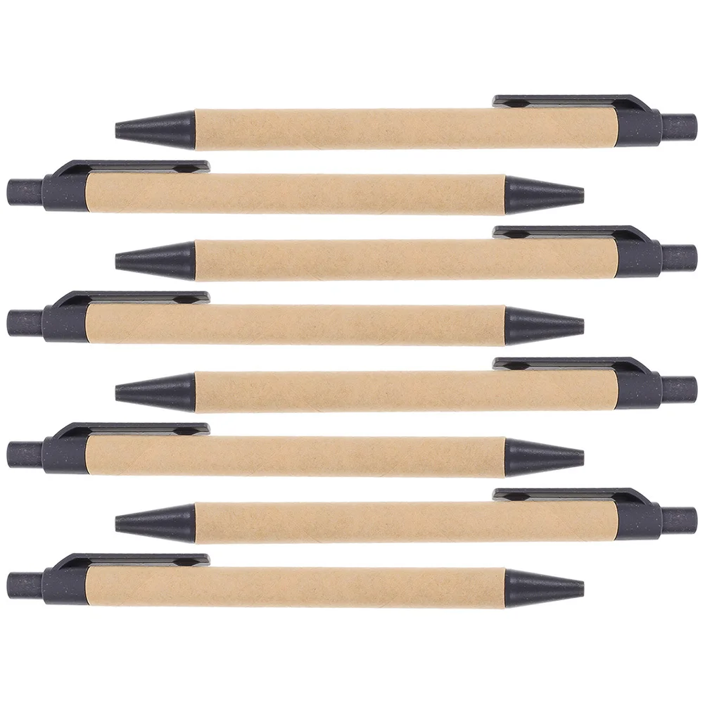 8Pcs Retractable Ballpoint Pens Creative Ergonomic Design Multi-Function Writing Pens for Study Office Portable Stationery Set