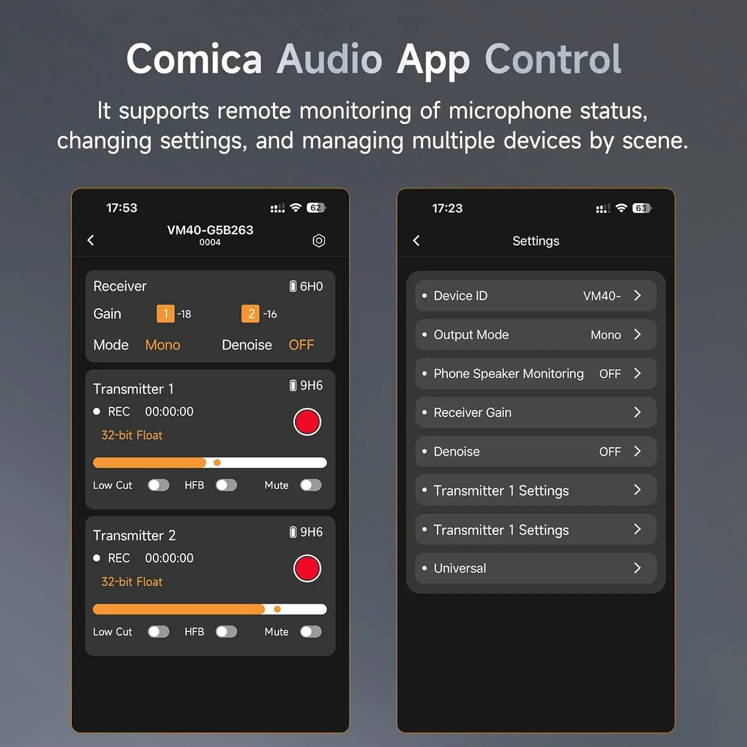 COMICA VM40 2,4 G Supernieren-Kondensator-Funkmikrofon für Ca mera Smartphone-Computer