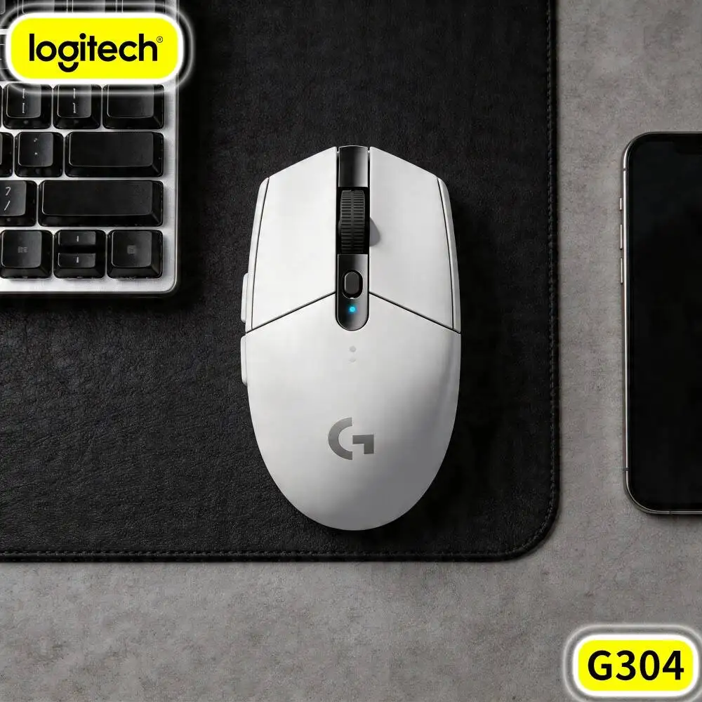 Logitech G304 LIGHTSPEED Wireless Gaming Mouse Cable‑Free Layout Tidy Up Desktop For Home Dorm Office Workstation Building
