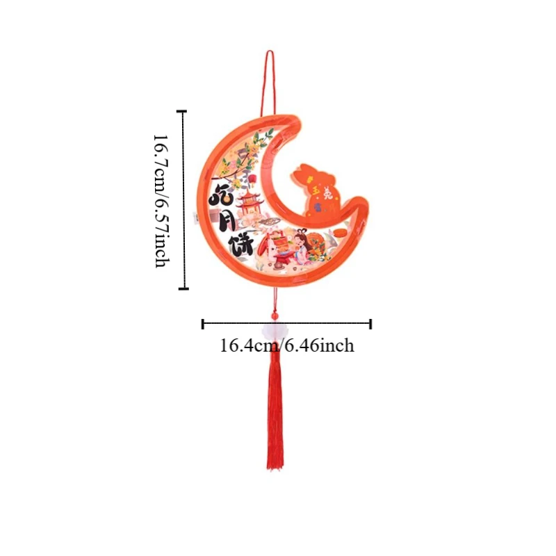 3D Mitte Herbst Festival Laterne PVC handgemachte Kinder DIY Laterne Material Kit leuchtende Cartoon