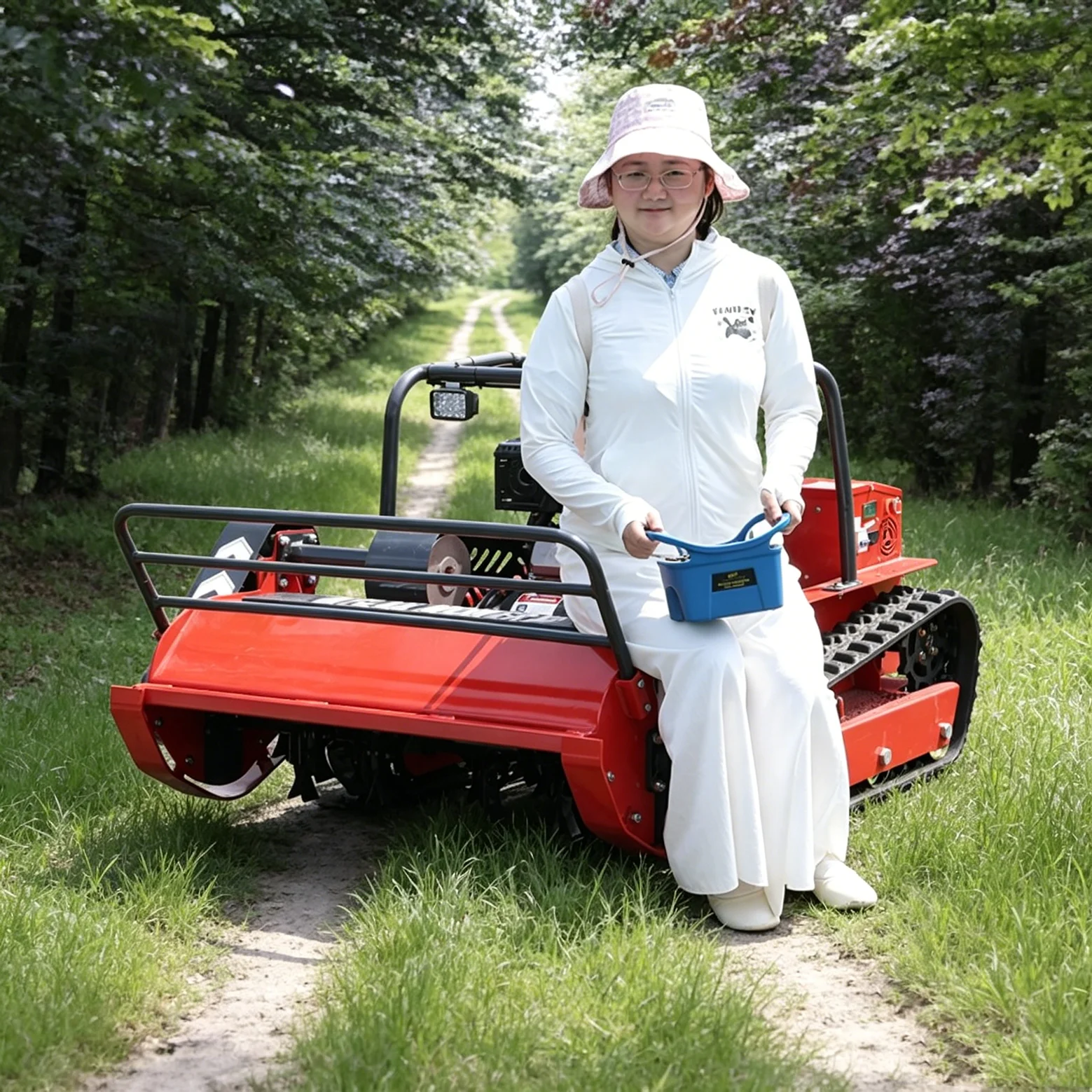 Customized high-quality CE approved tracked lawn mower remote control lawn mower for industrial lawn mowing