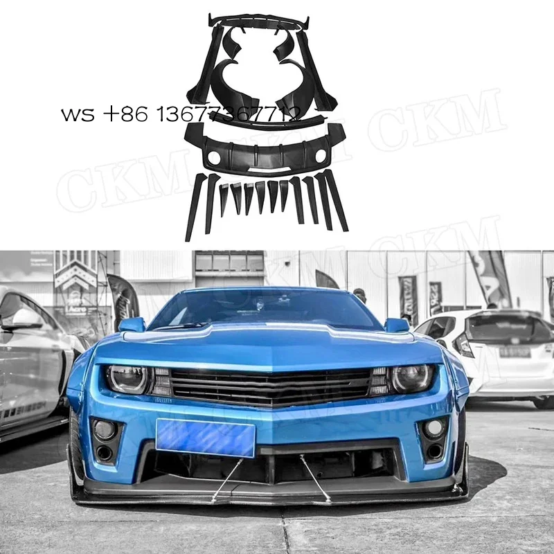 

Factory hot salesFRP Unpainted Black Front Bumper Diffuser Lip Wings Body Kits Case For Chevrolet Camaro 2012-2016 Auto Car Deco