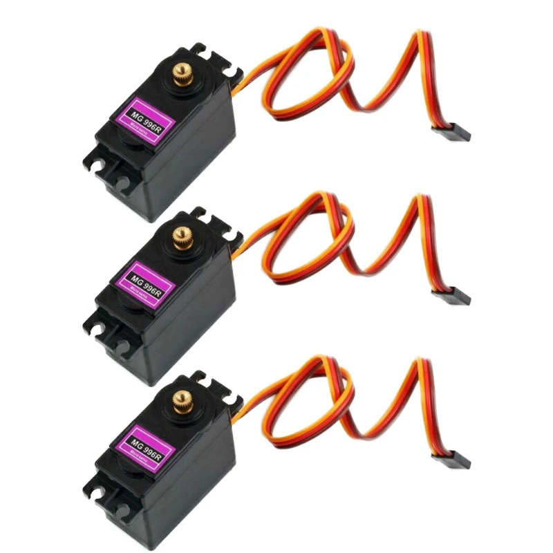 3Pcs MG996R 13kg High Torque Metal Gear Servo Digital Servo For Futaba JR 1/8 1/10 RC Car Helicopter Robot Manipulator RC Boat