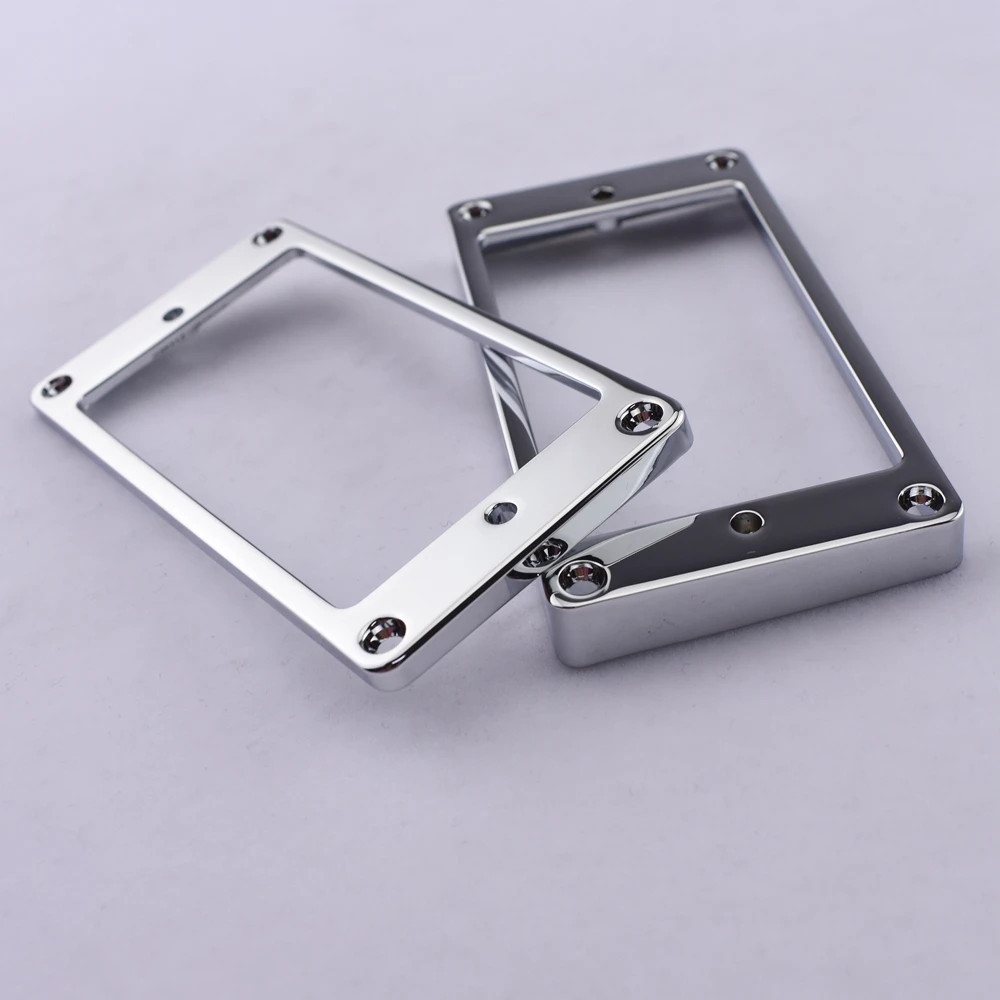 1 Set ( 2 Pieces ) Brass Humbucker Pickup Flat Bottom Mounting Frames - Made in Korea