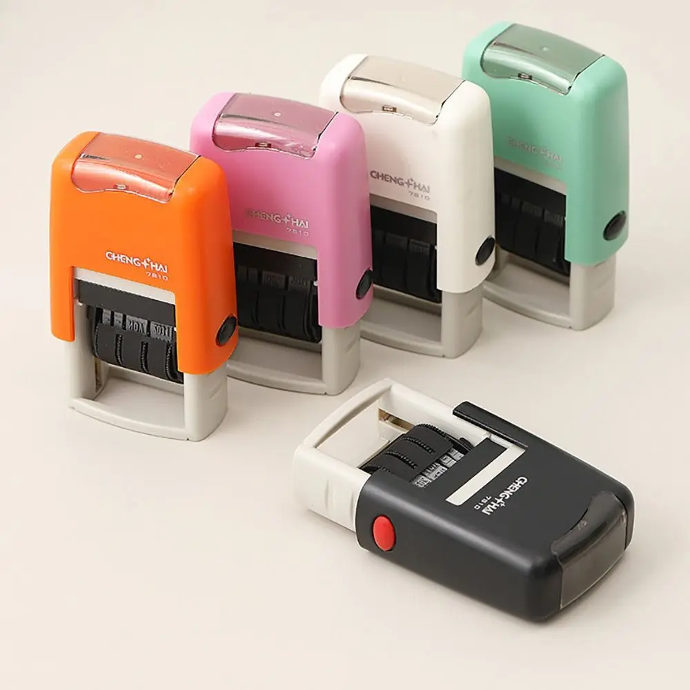 Automatic Ink Return Day-month-year Data Stamp English Version Smooth Running Self-Inking Stamps Adjustable Date Wheel
