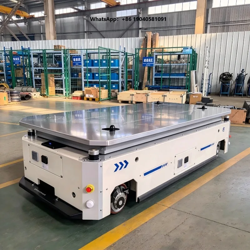 Programmable Rail Guided Vehicle RGV Transfer Car Automated Rail Trolley for Pallet Goods Handling