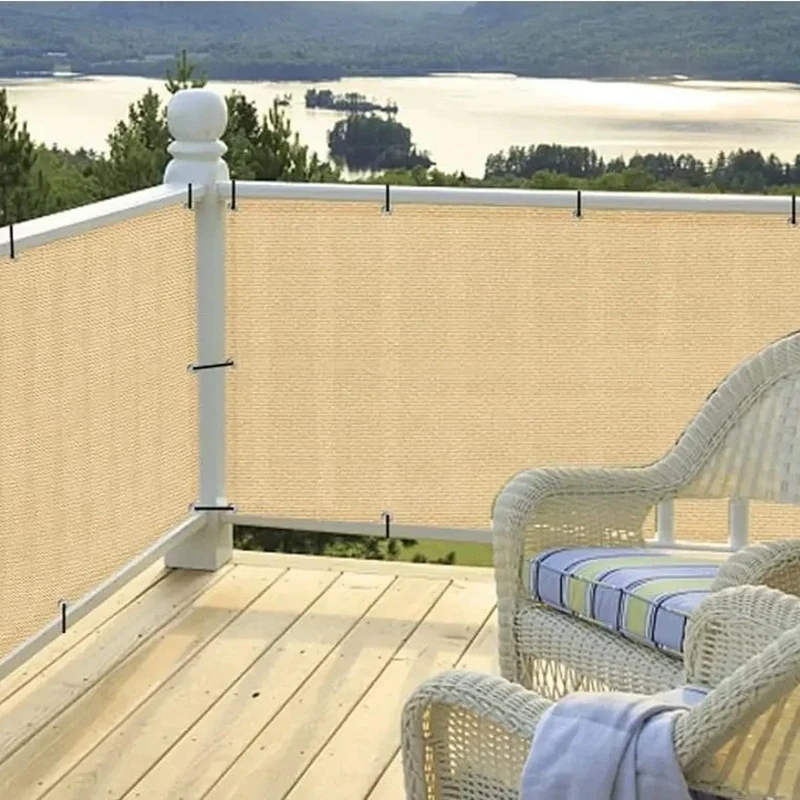 90 % Schattierung, atmungsaktiv, für Balkon, Sichtschutz, Sonnenschutz, Netz für den Außenbereich, Pavillon, Terrasse, Schattentuch, Sichtschutz, Gartenzaunnetz – Detail 4