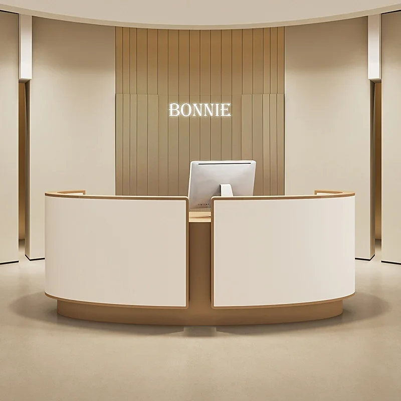 

Beauty Salon Front Desk Reception Counter Checkout U Shape Modern Reception Desks Clothing Clinic Recepcion Mostrador Furniture
