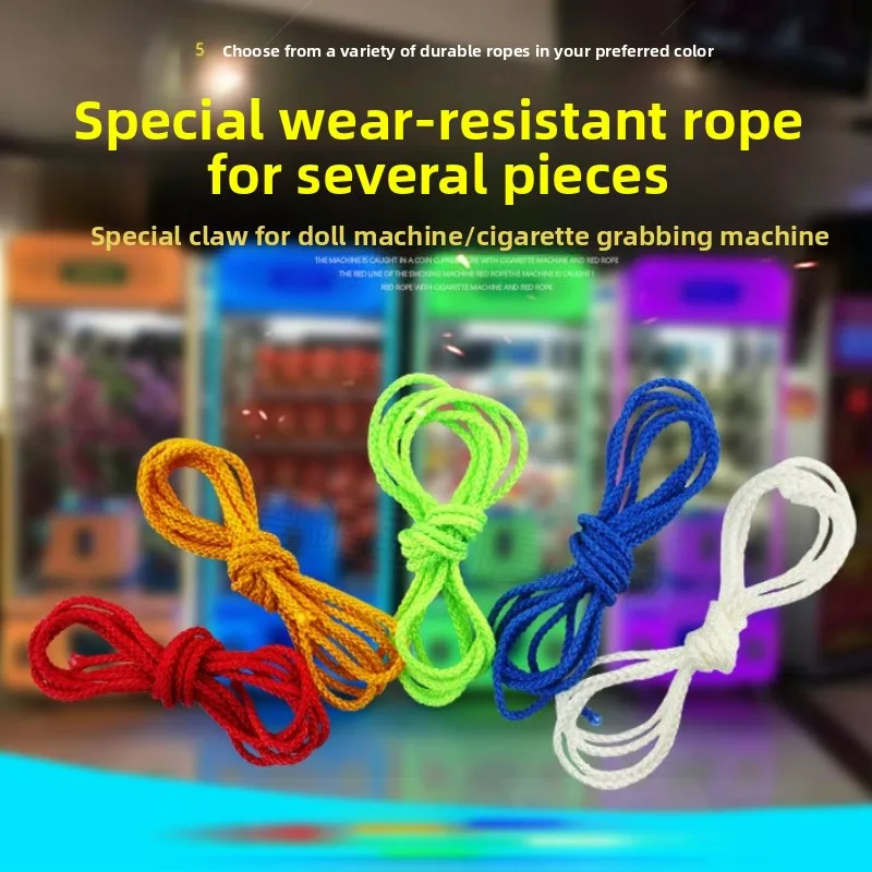 5pcs Durable Claw Machine Rope for Doll Grabber Smoke Machine Red String with Wear Resistant Claw