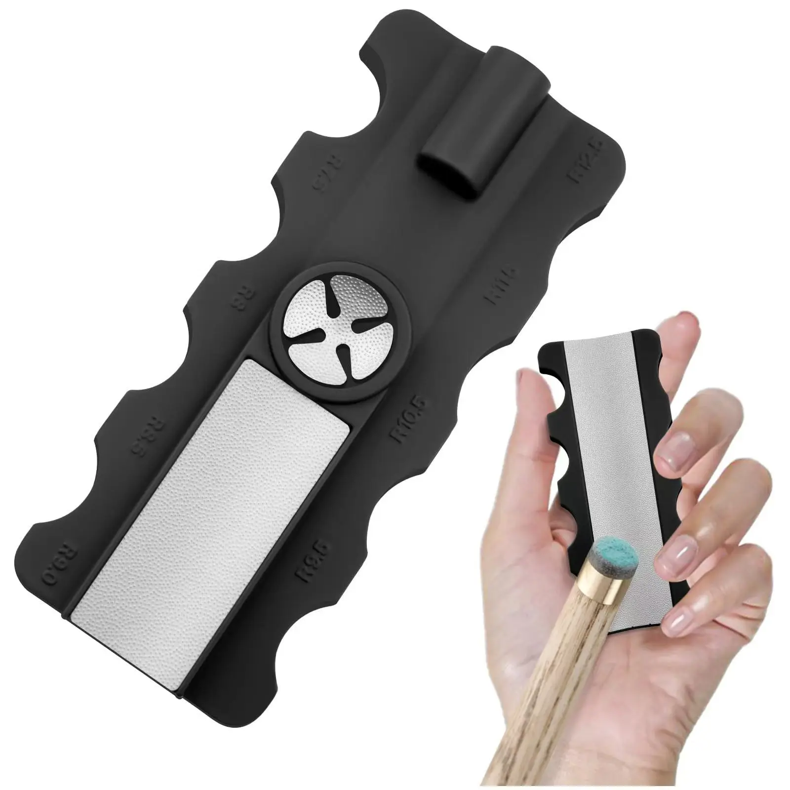 Riparatore di punte per stecche da biliardo, smerigliatrice e strumento di riparazione multifunzionale per punte di stecche da biliardo, 5 in 1