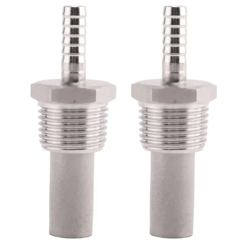 AT19-2X Home Brewing Inline Oxygenation Diffusion Stone Aeration Stone 1/2 Npt Carbonation Stone