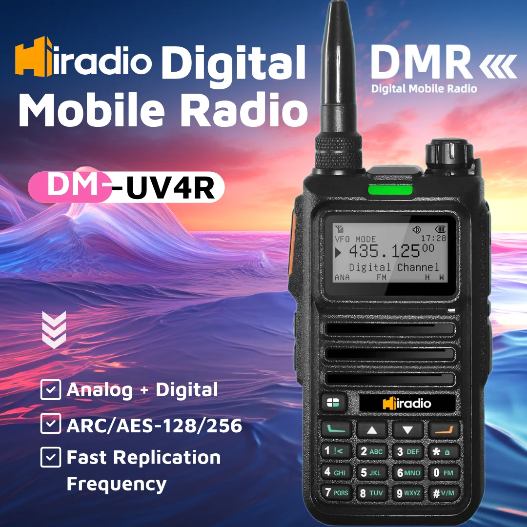Iradio Y23DM-UV4R Digital Walkie Talkie Dual Mode DMR /Analog Two Way Radio Dual Time Slot Ham Radio 1024Channels SMS AES NOAA
