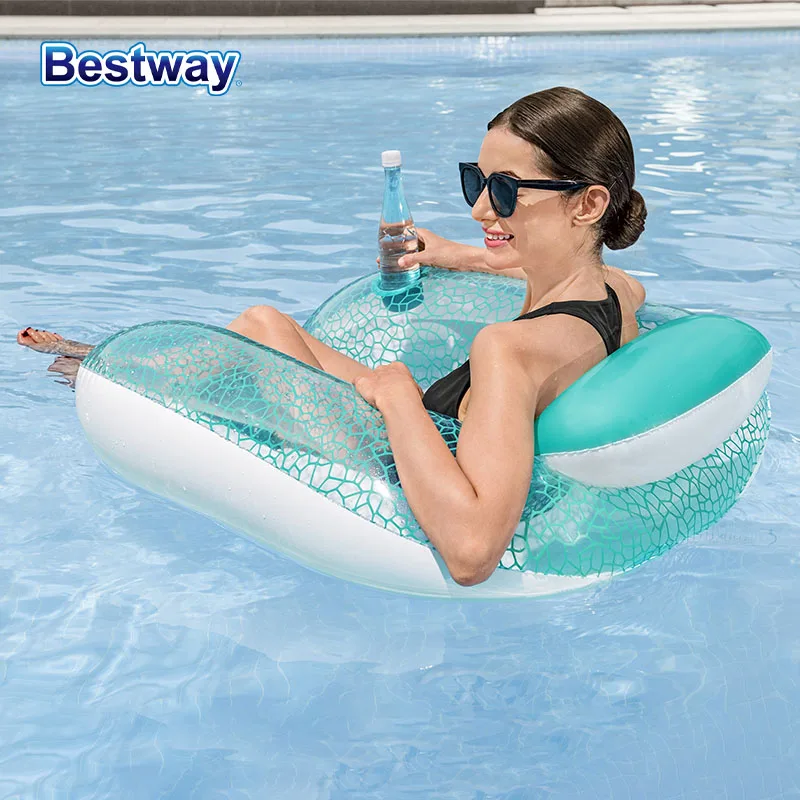 Bestway 43097 3pcs/2pcs/1pc Floating Pillow Chair, Deluxe Inflatable Pool Floating Chair, Water Lounger, Inflatable Pool Floatin