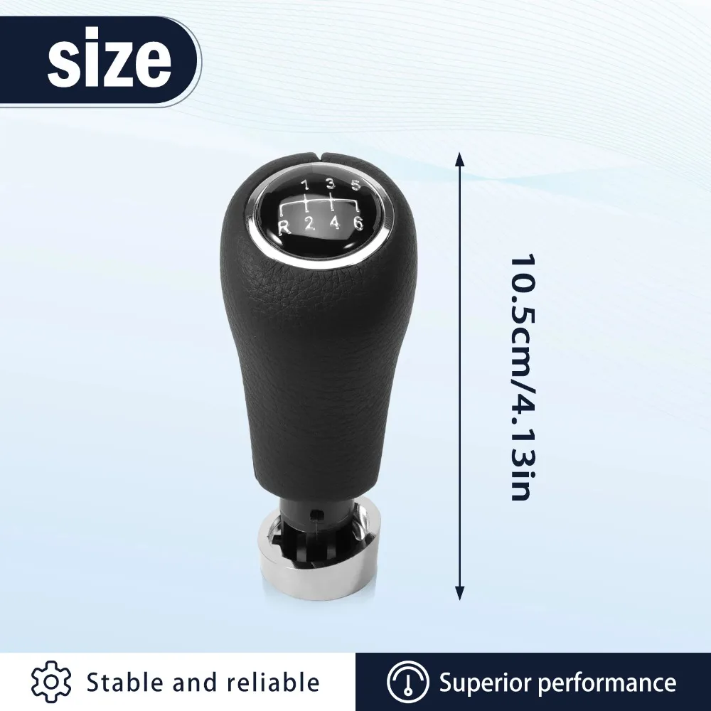 6 Speed Manual Gear Shift Knob Compatible with Mercedes Class A B C E CLK Pre-Facelift 2000-2012 with 8mm Hole