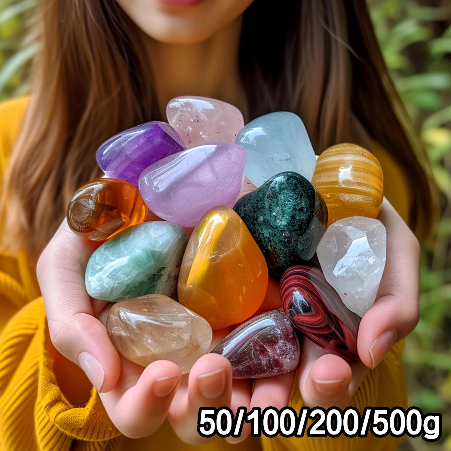 50/100/200/500g Crystals Bulk Polished Rocks Stones Healing Crystals Stones for Healing Meditation Spiritual 2-3cm