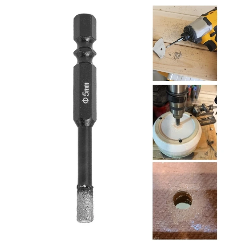 Set versatile punte diamantate a secco con codolo esagonale da 5 mm (confezione da 10) adatte per appassionati del fai da